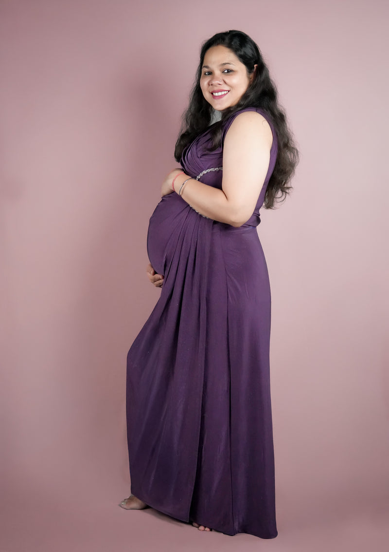 Mama bae purple dress