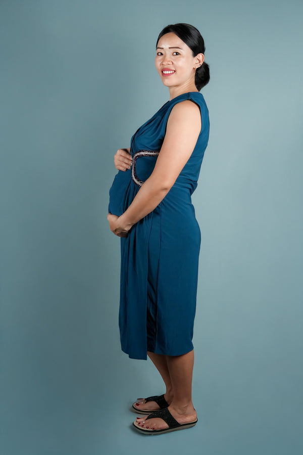 Teal Blue Hug Mama Dress